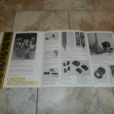 Vintage 1970's Ovation Guitar Accessories Catalog! Rare, Original Paperwork, Case Candy! image 2