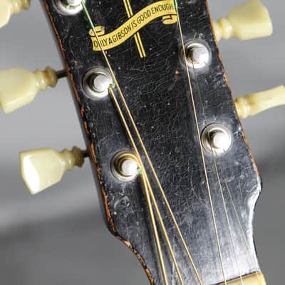 Gibson Southern Jumbo Banner Headstock 1942-45 Black (refin) w/OHSC image 12