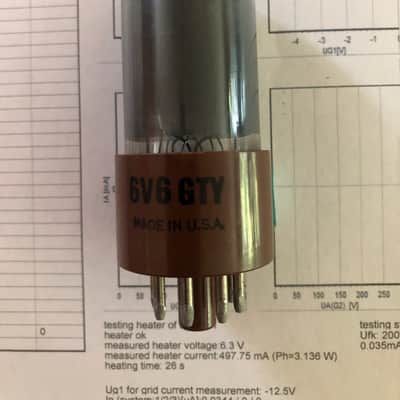 Tested Tight Matched Pair NOS RCA 6V6 GTY tubes image 9