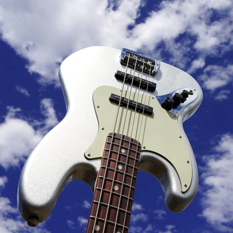 G&L USA Fullerton Deluxe JB MFD Silver Metallic Left Handed 4-String Electric Bass Guitar w/ Gig Bag (2025) image 1