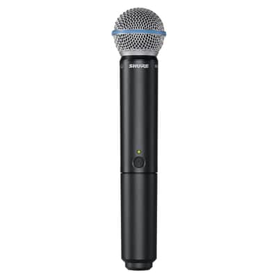 Shure BLX2/B58 Handheld Wireless Transmitter with BETA 58A Vocal Mic Capsule - for use with BLX Wireless Microphone Systems (Receiver Sold Separately) | J11 Band image 1