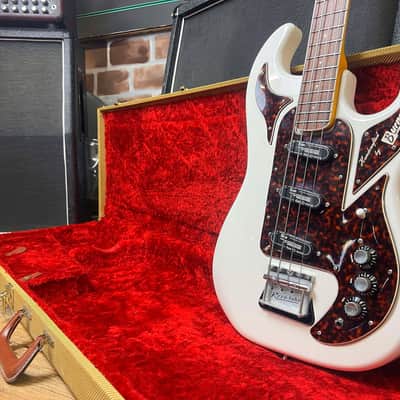 Burns Shadows Bass 'The Legend' White Electric Bass Guitar image 16