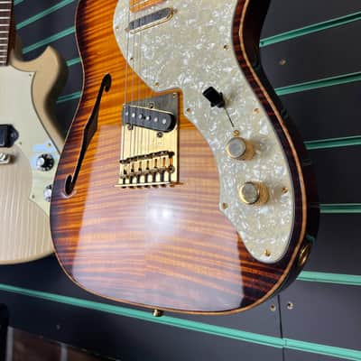 Fender Select Telecaster Thinline 2013 Violin Burst Semi-Hollow Electric Guitar image 6