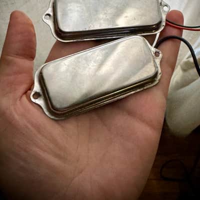 Vintage Kay Zippo/Pancake Pickup Set, Mid 60’s - Silver Pickups image 1