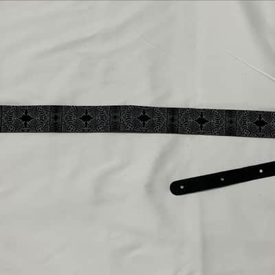 LM 2" Black/Purple Canvas Tribal Taboo Guitar Strap TB-7 NEW image 2