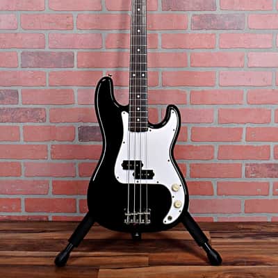 Fender Vintage 1984 Squire P-Bass 32" Medium Scale Made in Japan - Gloss Ebony with Molded Fender Hardshell Case image 3