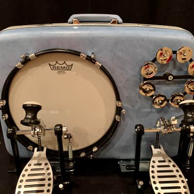 Pan American Drum Company 12" Electric Samsonite Suitcase Kick Drum 2019 Baby Blue image 1