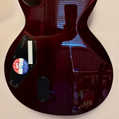 ESP LTD EC-1000QM Electric Guitar - See Thru Black Cherry REPAIRED NECK DAMAGED FRONT HEADSTOCK image 9
