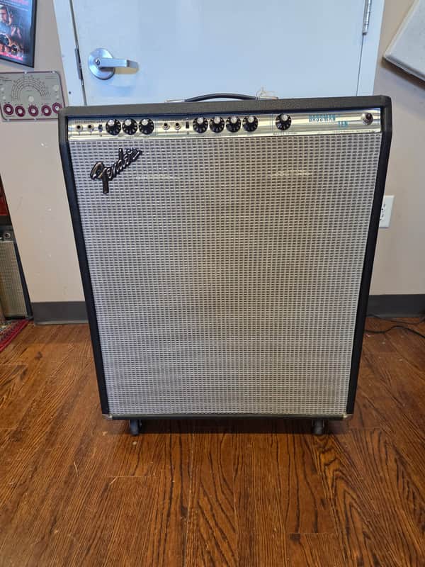 Fender Bassman 10 Electric Guitar Bass Amplifier w Cover 1970s - Very Good