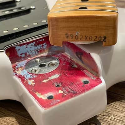 1978 - 1981 Fender Stratocaster Large Headstock 3 Bolt Micro Tilt Neck / Trans White Refinish image 7