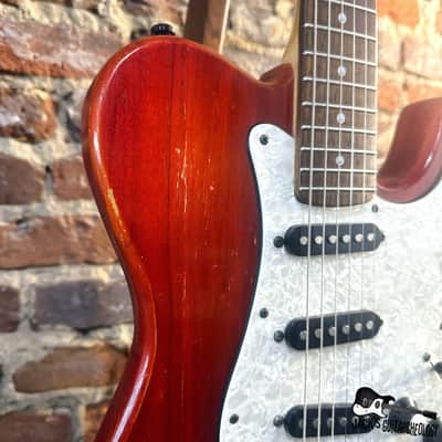 Weeping Willow Lutherie Custom T/S-Style Hybrid Electric Guitar (2000s - Red Trans) image 14