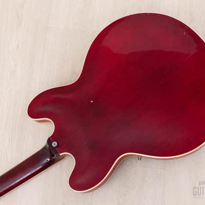1962 Gibson ES-335 TDC Vintage Semi-Hollow Guitar Cherry w/ Bigsby, Pat # Pickups, Lifton Case image 15