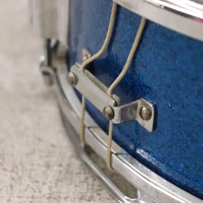 Rogers 5x14" Luxor Snare Drum Vintage 1960's Blue Sparkle Cleveland image 3