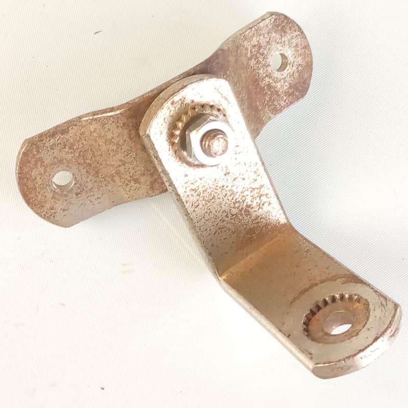 *Leedy 2-Hole Bass-Tom Drum Mount Bracket Part Ratchet Nickel 2 1/2" Vintage 30s image 1