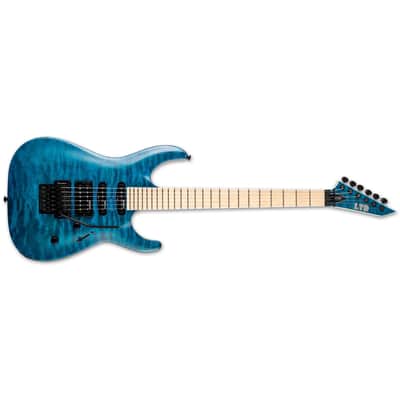 ESP LTD MH-203QM Electric Guitar - Maple Fingerboard, See Thru Blue image 5