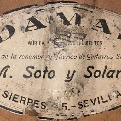 Manuel de Soto Y Solares ~1900 classical guitar - very similar to Antonio de Torres' guitars + video! image 18