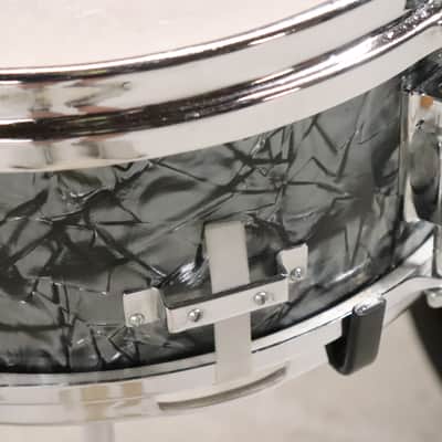 Stewart 3pc Drum Set Kit Black Pearl Vintage 1960's MIJ image 17