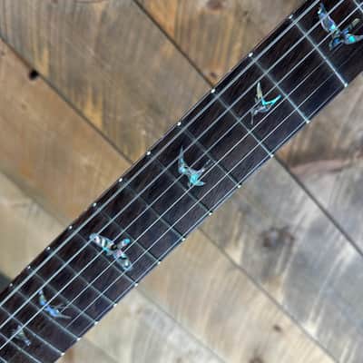 PRS Wood Library Custom 24 Semi-Hollow Flame Maple 10 Top - Whale Blue 386418 image 5
