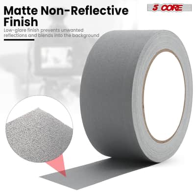 5 Core Gaffers Tape 2" 30 Yards 4Pcs Professional Grey Pro Gaff Tape Non Reflective Water Resistant image 3