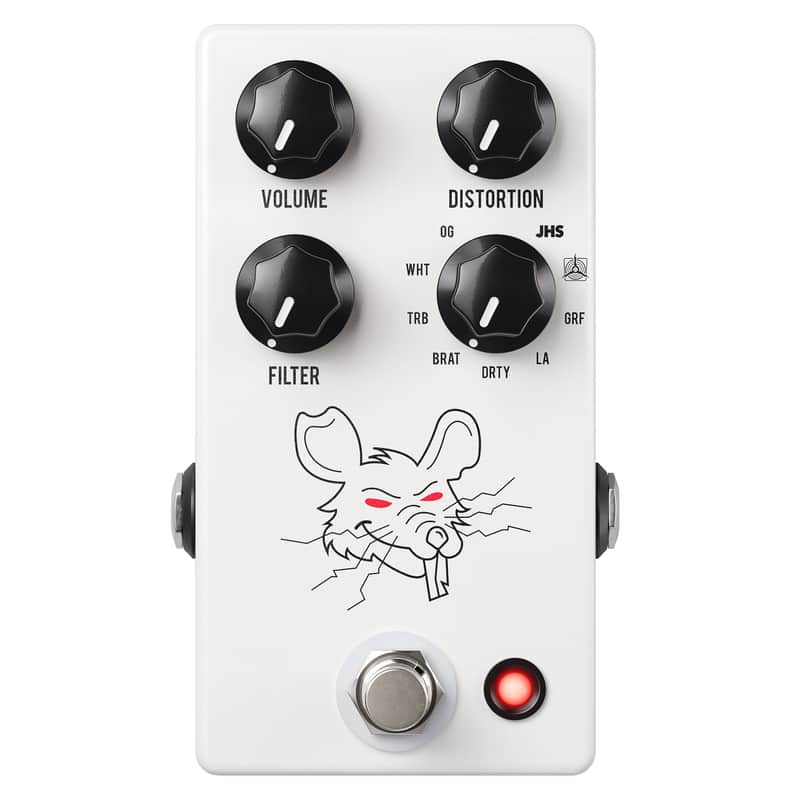 New JHS PackRat Distortion Guitar Effects Pedal White image 1