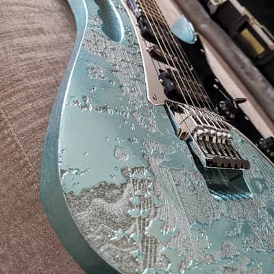 Ibanez JEM90HAM Steve Vai Signature 1998 - Blue-Green Metallic Texture image 14