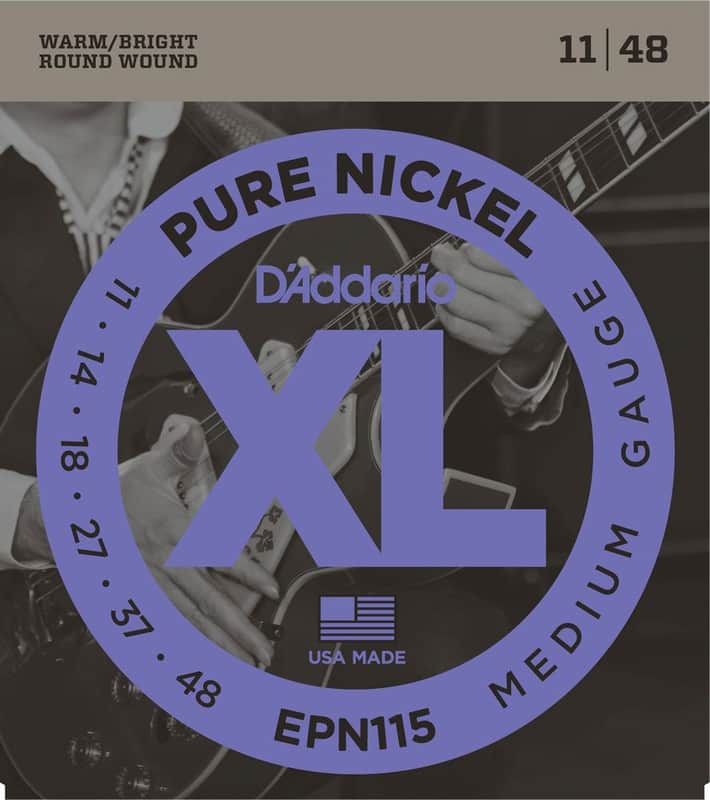 D'Addario EPN115 Pure Nickel Blues/Jazz Rock Strings image 1