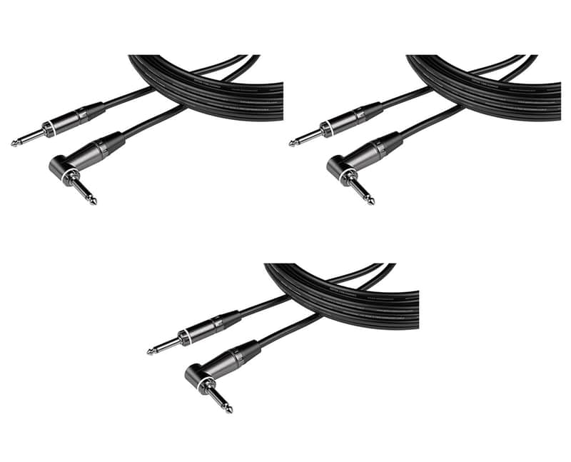 Gator Cableworks Composer Series 20' RA Instrument Cable x3 image 1