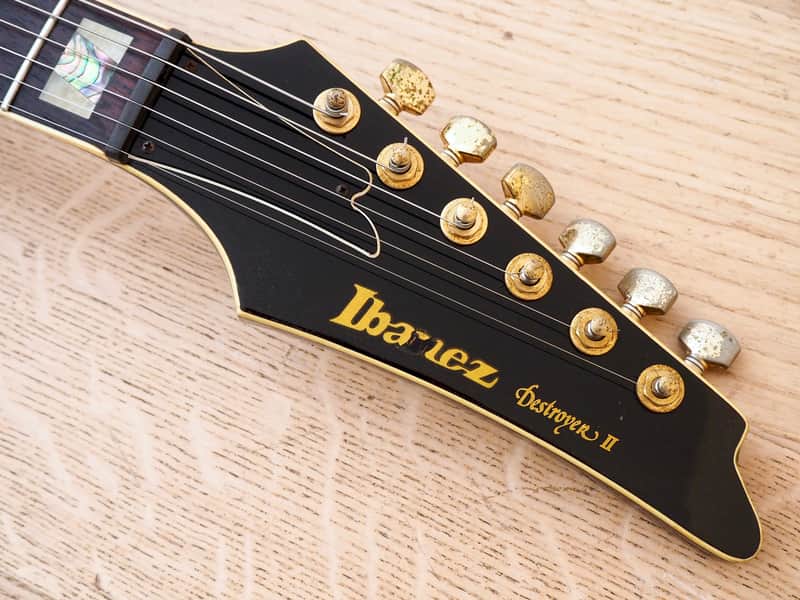 1983 Ibanez Destroyer II DT555 Triple Pickup Black w/ Gold