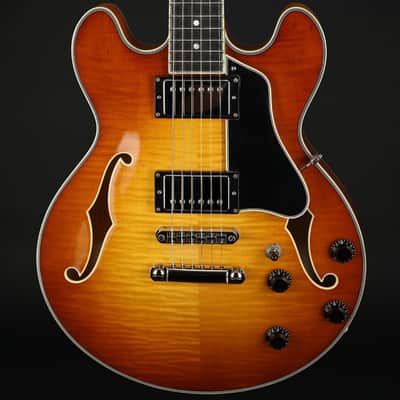 Eastman T484-GB 14" Thinline, Seymour Duncan Pickups in Goldburst with Case #P2401370 imagen 1