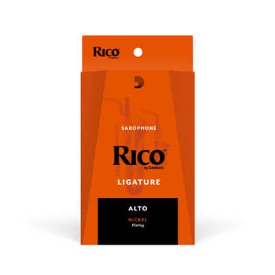 Mint D'Addario Rico RAS1N Ligature for Alto Saxophone, Nickel-Plated, Ligature & Cap image 6