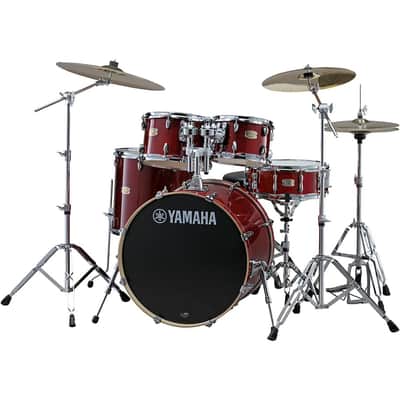 Yamaha Stage Custom Birch 5-Piece Shell Pack With 22" Bass Drum - Regular Cranberry Red