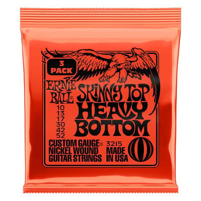Ernie Ball 3215 Nickel Wound Skinny Top Heavy Bottom Slinky 10-52 - 3 Set image 1