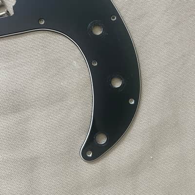 Vintage 1970s Fender Precision Bass Pickguard & screws - Black 1974 1975 1976 image 10