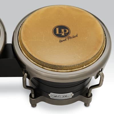 Latin Percussion LP Raul Rekow Signature 7-1/4" and 8-5/8" Bongos - Dark Walnut with Black Satin Hardware (LP201AX-2RRB) image 6