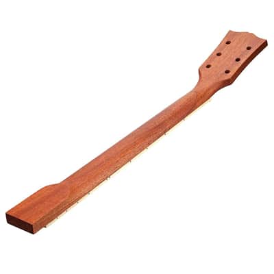 Electric Guitar Neck, 22 Fret Guitar Neck Mahogany Rosewood Fingerboard with Binding Inlay for Lp Guitar Replacement, with a Natural Finish and White Trapezoid Inlay image 5