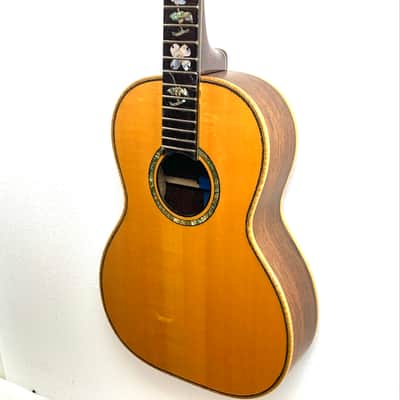 Handmade 00 Size Acoustic Deluxe Appointment Spruce Rosewood Abalone Inlay image 3