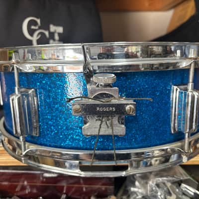Rogers Luxor Cleveland Era Snare Drum Blue Sparkle image 2