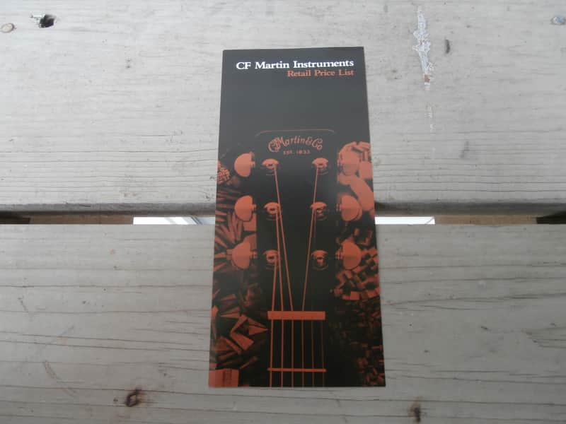 Vintage 1978 Martin Guitar Retail Price List! Original Case Candy, Paperwork! image 1