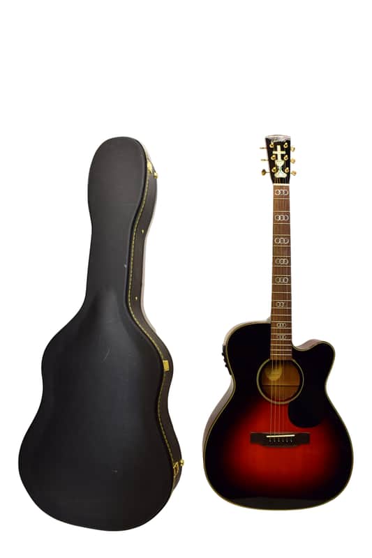 Blueridge BR-343ce Contemporary Series Worship 000 Cutaway Acoustic Electric Guitar, Vintage Sunburst w/ Case - Previously Owned image 1