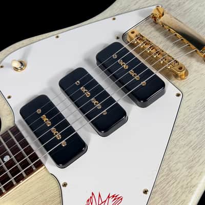 2003 Gibson Non-Reverse Firebird Custom Shop w Triple Soapbars ~ TV White image 5