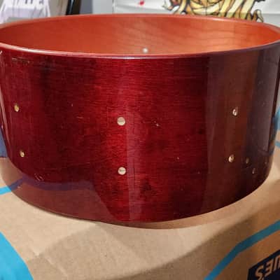 Tama Mastercraft Aw456 Artwood 14x6.5 Birch Snare Shell. Cherry Wine lacquer image 2