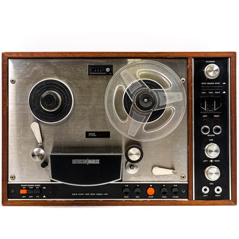 Vintage Astrocom Marlux 407 Auto-Reverse Reel to Reel Tape Recorder image 1