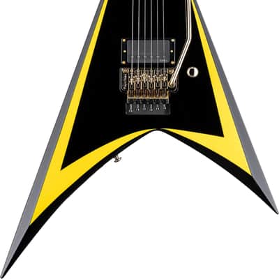 ESP LTD Alexi Laiho Signature Arrowhead 20th Anniversary Limited Edition Electric Guitar, Ebony Fingerboard, Black with Yellow image 2