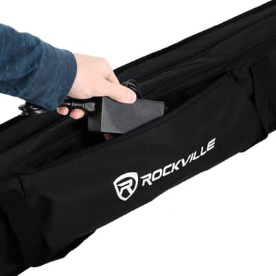 Rockville 4x ROCK SABER White Wireless DMX DJ Battery Tube Lights+Stands+Bag image 21
