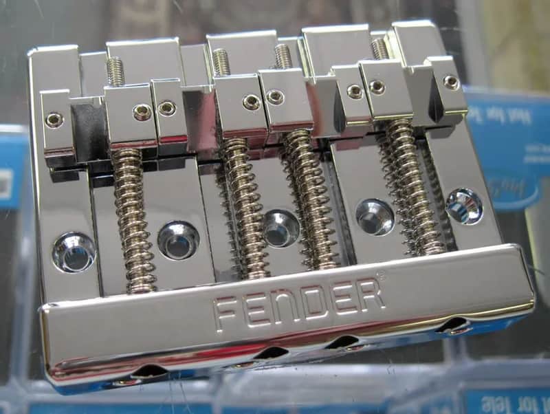 Fender Hi Mass 4-String Bass Bridge - Chrome image 1