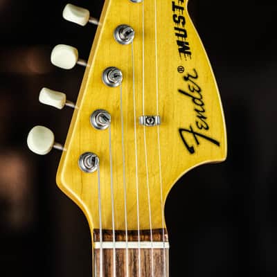 2007 Fender MG-73 CO Competition Mustang Reissue competition capri orange image 3