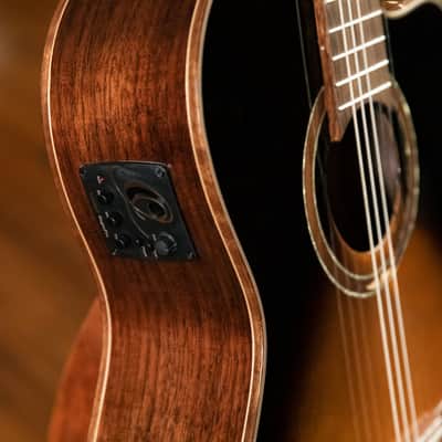 Ortega RCE158SN-TSB Performer Series Solid Spruce Top Mahogany Neck Cutaway Nylon 6-String Classical Acoustic-Electric Guitar w/Gig Bag image 18