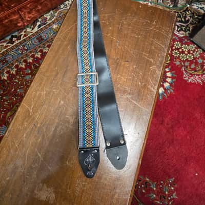 Ace  Guitar Strap Blue Hippie Vintage  1960s image 1