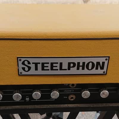 STEELPHON BA 805 Vintage Analog Italian Rare Amp Head Yellow '70 s image 3