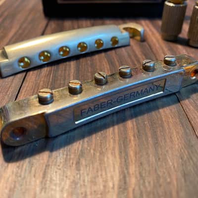 Faber  Bulk set Faber hardware for Les paul Nashville to True historic correct hardware Aged Gold co image 8
